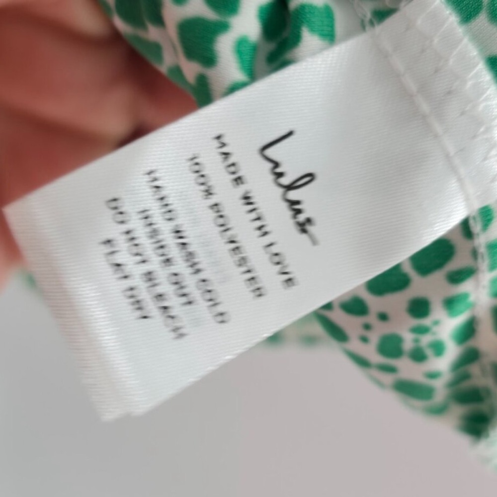 Lulus Green Dot Ruffled Tank - Picture 6 of 8